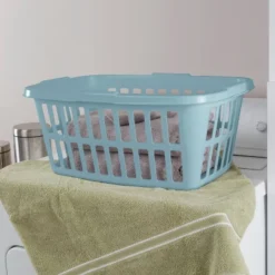 1.5 Bu Laundry Basket Pewter Aqua - Brightroom™ 7 1.5 Bu Laundry Basket Pewter Aqua - Brightroom™ -Brightroom GUEST 03a24a93 0b0a 43d8 b5de 1451a1073e06