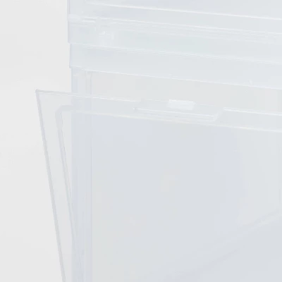 Stackable Small Bin Front Opening Clear - Brightroom™: Transparent Utility Storage, Stackable, BPA-Free, 12 Volume Capacity 2 Stackable Small Bin Front Opening Clear - Brightroom™: Transparent Utility Storage, Stackable, BPA-Free, 12 Volume Capacity - Image 2