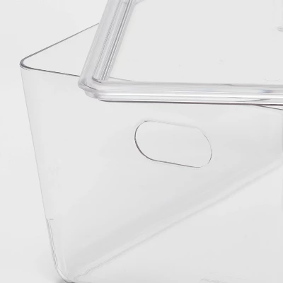 4L Stacking Clear Bin With Lid - Brightroom™: PET, Lidded, Stackable, Universal Storage, 10.15"x6.81"x4.52" 2 4L Stacking Clear Bin With Lid - Brightroom™: PET, Lidded, Stackable, Universal Storage, 10.15"x6.81"x4.52" - Image 2