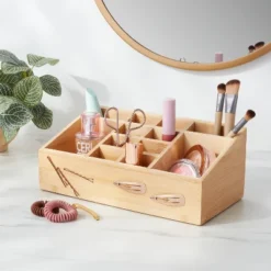 10" X 5" X 4" 12 Compartment Bamboo Countertop Organizer - Brightroom™