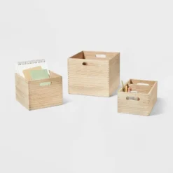 3 Compartment Light Wood Crate Natural - Brightroom™ -Brightroom GUEST 1433e760 ccd4 4d74 8b8b fdcc848f7469 2