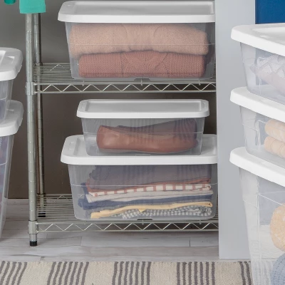 16qt Clear Storage Box With Lid White - Brightroom™ 5 16qt Clear Storage Box With Lid White - Brightroom™ - Image 5