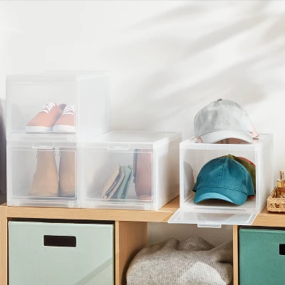 Stackable Small Bin Front Opening Clear - Brightroom™: Transparent Utility Storage, Stackable, BPA-Free, 12 Volume Capacity 1 Stackable Small Bin Front Opening Clear - Brightroom™: Transparent Utility Storage, Stackable, BPA-Free, 12 Volume Capacity