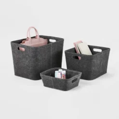 Felt Basket With Stitching - Brightroom™ 5 Felt Basket With Stitching - Brightroom™ -Brightroom GUEST 28a9503f a4a1 4ba4 a7de 0e2505b67450