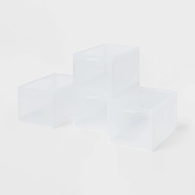 Stackable Small Bin Front Opening Clear - Brightroom™: Transparent Utility Storage, Stackable, BPA-Free, 12 Volume Capacity 4 Stackable Small Bin Front Opening Clear - Brightroom™: Transparent Utility Storage, Stackable, BPA-Free, 12 Volume Capacity - Image 4
