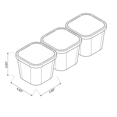 3pk Click In Place 30oz Insert Storage Containers White And Clear - Brightroom™ 6 3pk Click In Place 30oz Insert Storage Containers White And Clear - Brightroom™ - Image 6