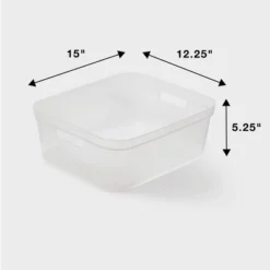 2pk Medium Open Storage Bins Clear - Brightroom™: Plastic Utility Tubs, Portable Universal Storage, 13.2 Volume Capacity 5 2pk Medium Open Storage Bins Clear - Brightroom™: Plastic Utility Tubs, Portable Universal Storage, 13.2 Volume Capacity -Brightroom GUEST 419d1d1c 1fcb 4894 a179 5649851b4eab