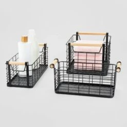 Wire Natural Wood Handles Milk Crate - Brightroom™ -Brightroom GUEST 4a155be8 99e8 4d0e bd95 eeeb004429f9