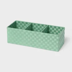 Woven Plastic 3 Compartment Bin - Brightroom™ -Brightroom GUEST 4aca07cf 4980 48bd 9de1 826f2af02ee3