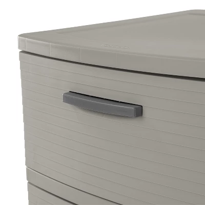 3 Drawer Storage Cabinet Gray - Brightroom™: Plastic Utility Storage Drawers, Universal Organization, No Assembly Required 3 3 Drawer Storage Cabinet Gray - Brightroom™: Plastic Utility Storage Drawers, Universal Organization, No Assembly Required - Image 3