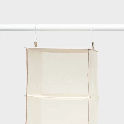 6 Shelf Hanging Closet Organizer Tan - Brightroom™ 2 6 Shelf Hanging Closet Organizer Tan - Brightroom™ - Image 2