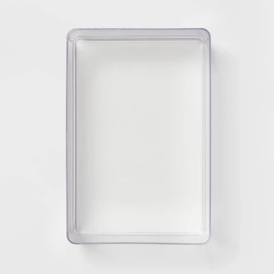 9"x6"x3.25" Large Plastic Bathroom Tray Clear - Brightroom™: Organizer, Stackable Storage, Hand Washable 2 9"x6"x3.25" Large Plastic Bathroom Tray Clear - Brightroom™: Organizer, Stackable Storage, Hand Washable - Image 2