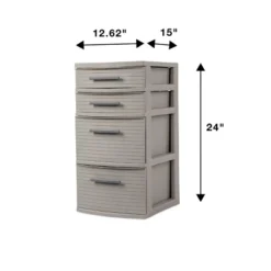 4 Drawer Weave Tower Dark Gray - Brightroom™: Plastic Storage Organizer, Portable Utility Drawers, Universal Storage 10 4 Drawer Weave Tower Dark Gray - Brightroom™: Plastic Storage Organizer, Portable Utility Drawers, Universal Storage -Brightroom GUEST 59e61d8d 40ff 45b8 b1f4 8e1d9f284647
