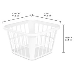 1.25bu Laundry Basket White - Brightroom™: Plastic Clothes Hamper With Built-In Handles, Medium Size, Portable Storage 9 1.25bu Laundry Basket White - Brightroom™: Plastic Clothes Hamper With Built-In Handles, Medium Size, Portable Storage -Brightroom GUEST 653ac7f6 d736 44af 833f 9cb40511fa7e