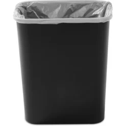7.8gal Swing Top Waste Can Black - Brightroom™: Indoor Trash Bin With Lid, Textured Plastic, 21.375" Height 14 7.8gal Swing Top Waste Can Black - Brightroom™: Indoor Trash Bin With Lid, Textured Plastic, 21.375" Height -Brightroom GUEST 653d4391 bfe6 42bf 94a4 02d3da0446b1