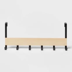 Large Over The Door Hook With Wood 6 Hooks - Brightroom™ 8 Large Over The Door Hook With Wood 6 Hooks - Brightroom™ -Brightroom GUEST 6e3d4c8e 1b64 444c b060 7ff56ecf7122