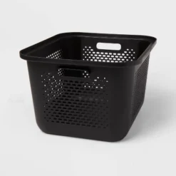 Medium Decorative Plastic Bin With Cutout Handles - Brightroom™ 6 Medium Decorative Plastic Bin With Cutout Handles - Brightroom™ -Brightroom GUEST 7cd07dff 82de 4d68 a827 22c552cbd443