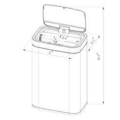 Motion Wastebasket With Liner - Brightroom™ 7 Motion Wastebasket With Liner - Brightroom™ -Brightroom GUEST 7f75f16e 95a3 4cab a642 97207e054cc7