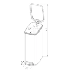 45L Slim Step Trash Can - Brightroom™ 7 45L Slim Step Trash Can - Brightroom™ -Brightroom GUEST 869a5ad1 0687 49c5 986b a36d11f424d8