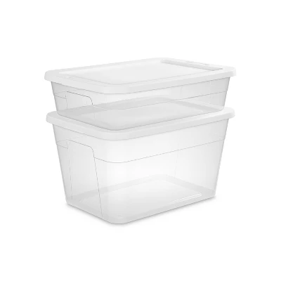 70qt Clear Storage Box With White Lid - Brightroom™ 6 70qt Clear Storage Box With White Lid - Brightroom™ - Image 6