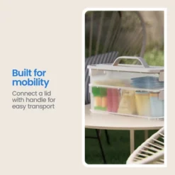 Click In Place 3qt Clear Shallow Slim Plastic Storage Bin With White Latch For Home And Office Organization - Brightroom™ -Brightroom GUEST 8c6aa7ea 9b76 4f7a a290 53b2aaea3ccf