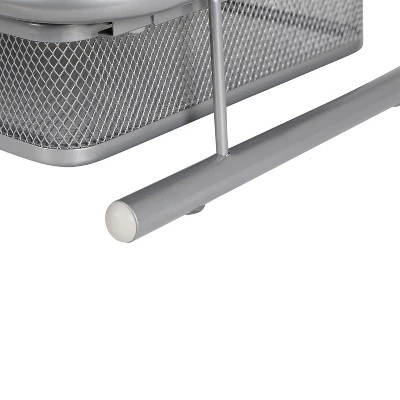 Mesh Monitor Stand With Drawer Silver - Brightroom™ 2 Mesh Monitor Stand With Drawer Silver - Brightroom™ - Image 2