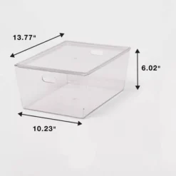 11L Stacking Clear Bin With Lid - Brightroom™ -Brightroom GUEST 973f29b9 9d5b 46f2 aff6 041608213023