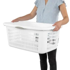 2bu Laundry Basket White - Brightroom™: Portable Plastic Clothes Organizer With Built-In Handles, 70.4L Capacity 11 2bu Laundry Basket White - Brightroom™: Portable Plastic Clothes Organizer With Built-In Handles, 70.4L Capacity -Brightroom GUEST 98ac3b53 34fb 4a1a 9217 4f567c594b30