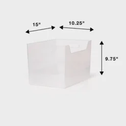 XL Multipurpose Storage Bin Clear - Brightroom™: Polypropylene Utility, 1499 Volume, 9.75" H, 15" W, 10.25" D 5 XL Multipurpose Storage Bin Clear - Brightroom™: Polypropylene Utility, 1499 Volume, 9.75" H, 15" W, 10.25" D -Brightroom GUEST 9b2ee6c7 1f9b 4d9b 8f51 e3f0952399f9