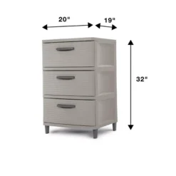 3 Drawer Storage Cabinet Gray - Brightroom™: Plastic Utility Storage Drawers, Universal Organization, No Assembly Required 9 3 Drawer Storage Cabinet Gray - Brightroom™: Plastic Utility Storage Drawers, Universal Organization, No Assembly Required -Brightroom GUEST a2c50798 8e68 47ba b739 503eb0339439