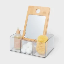 Cosmetic Storage Container With Bamboo Lid - Brightroom™ -Brightroom GUEST a73ed3ac 9507 4b02 8a31 9e83ea73742f