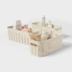 3pk Wave Half Medium Decorative Baskets Cream - Brightroom™ -Brightroom GUEST ae8d7269 73e1 4c7d a081 9d0e7946ed6a