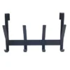 Heavy Duty Over The Door 4 Hooks Rail Matte Black - Brightroom™