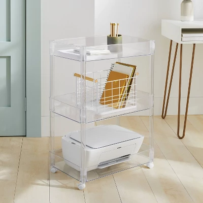 3 Tier Clear Storage Cart - Brightroom™ 1 3 Tier Clear Storage Cart - Brightroom™