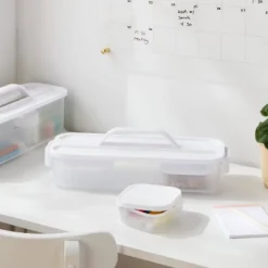 Brightroom 29 Click In Place Slim Lid With Handle For Plastic Storage Bins Home And Office Organization White- Brightroom™
