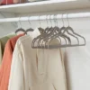 10pk Thin Plastic Hangers Gray - Brightroom™: Slim Clothes Hangers For Adults, 17.5" X 9.1" X 0.2", Household Use