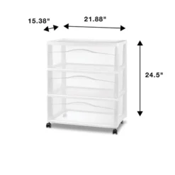 3 Drawer Wide Cart White - Brightroom™: Plastic Storage Drawers, Utility Cart With Casters, Portable Universal Storage 6 3 Drawer Wide Cart White - Brightroom™: Plastic Storage Drawers, Utility Cart With Casters, Portable Universal Storage -Brightroom GUEST d3c78612 44a4 4e30 b173 444395629312