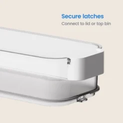 Click In Place 3qt Clear Shallow Slim Plastic Storage Bin With White Latch For Home And Office Organization - Brightroom™ -Brightroom GUEST d901ff7b 37d4 401c 87f5 e3cadb61a7b5