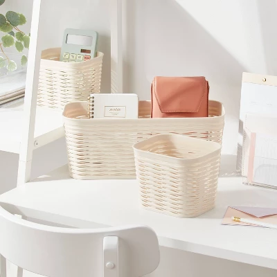 3pk Wave Assorted Decorative Basket Cream 5L Narrow 2c - Brightroom™ 1 3pk Wave Assorted Decorative Basket Cream 5L Narrow 2c - Brightroom™
