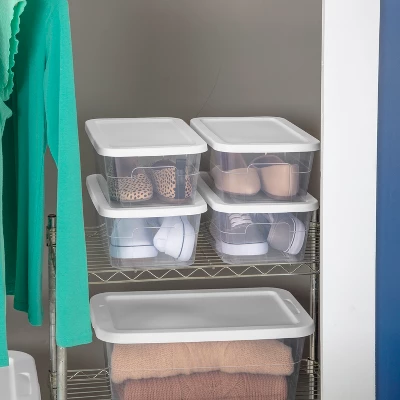 16qt Clear Storage Box With Lid White - Brightroom™ 7 16qt Clear Storage Box With Lid White - Brightroom™ - Image 7