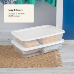41qt Clear Under Bed Storage Box White - Brightroom™ 12 41qt Clear Under Bed Storage Box White - Brightroom™ -Brightroom GUEST e4631e7d 157f 41dd 90ac 8cd4c9806817