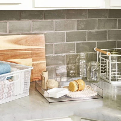 12'' X 12'' X 2" All Purpose Storage Tray - Brightroom™: Clear Plastic Bathroom Organizer Tray 5 12'' X 12'' X 2" All Purpose Storage Tray - Brightroom™: Clear Plastic Bathroom Organizer Tray - Image 5