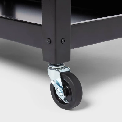 3 Tier Metal Rolling Service Cart - Brightroom™ 2 3 Tier Metal Rolling Service Cart - Brightroom™ - Image 2