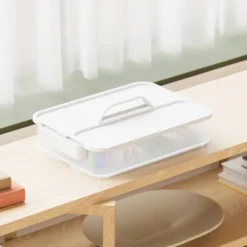 Click In Place Large Lid With Handle For Plastic Storage Bins For Home And Office Organization White - Brightroom™ 11 Click In Place Large Lid With Handle For Plastic Storage Bins For Home And Office Organization White - Brightroom™ -Brightroom GUEST ec06ca60 bc14 4ab1 a3f5 f5ea81dab0c1