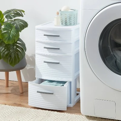 4 Drawer Medium Tower White - Brightroom 1 4 Drawer Medium Tower White - Brightroom