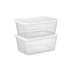 16qt Clear Storage Box With Lid White - Brightroom™ 19 16qt Clear Storage Box With Lid White - Brightroom™ -Brightroom GUEST f5a25326 c8c3 4369 bece 02ea80a39123
