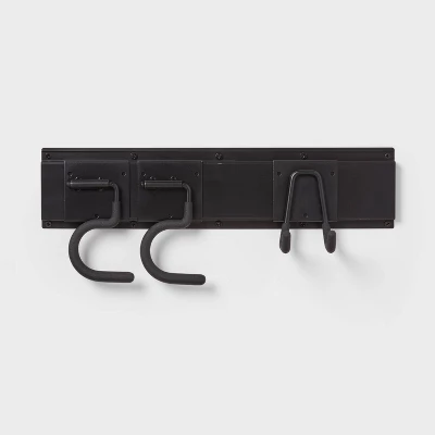 Heavy Duty Garage Tool Hook And Rail Kit - Brightroom™: Wall Mounted Storage, Steel, Black, 36" Width, 90 Lb Capacity 3 Heavy Duty Garage Tool Hook And Rail Kit - Brightroom™: Wall Mounted Storage, Steel, Black, 36" Width, 90 Lb Capacity - Image 3
